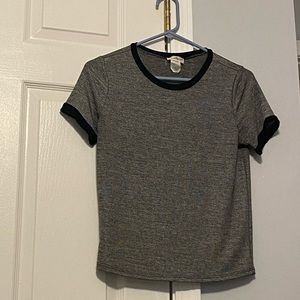 GAZE - Women’s Gray/Black Baseball T-Shirt  Size: S